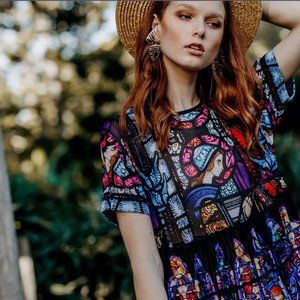 Blackmilk Adoration of the Sacred Heart Smock Dress Sz L